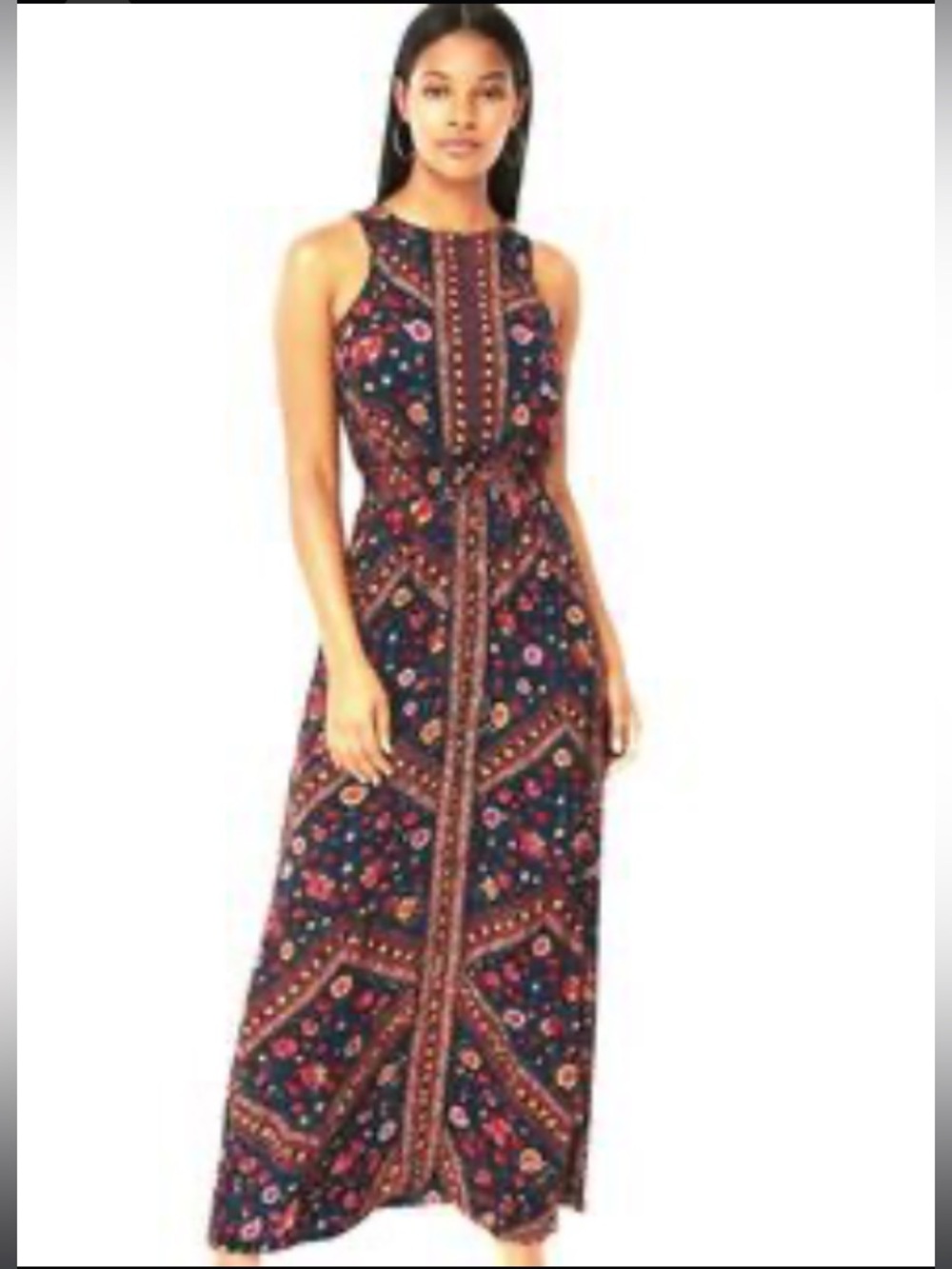 Xhilaration-Paisley Sheer maxi dress